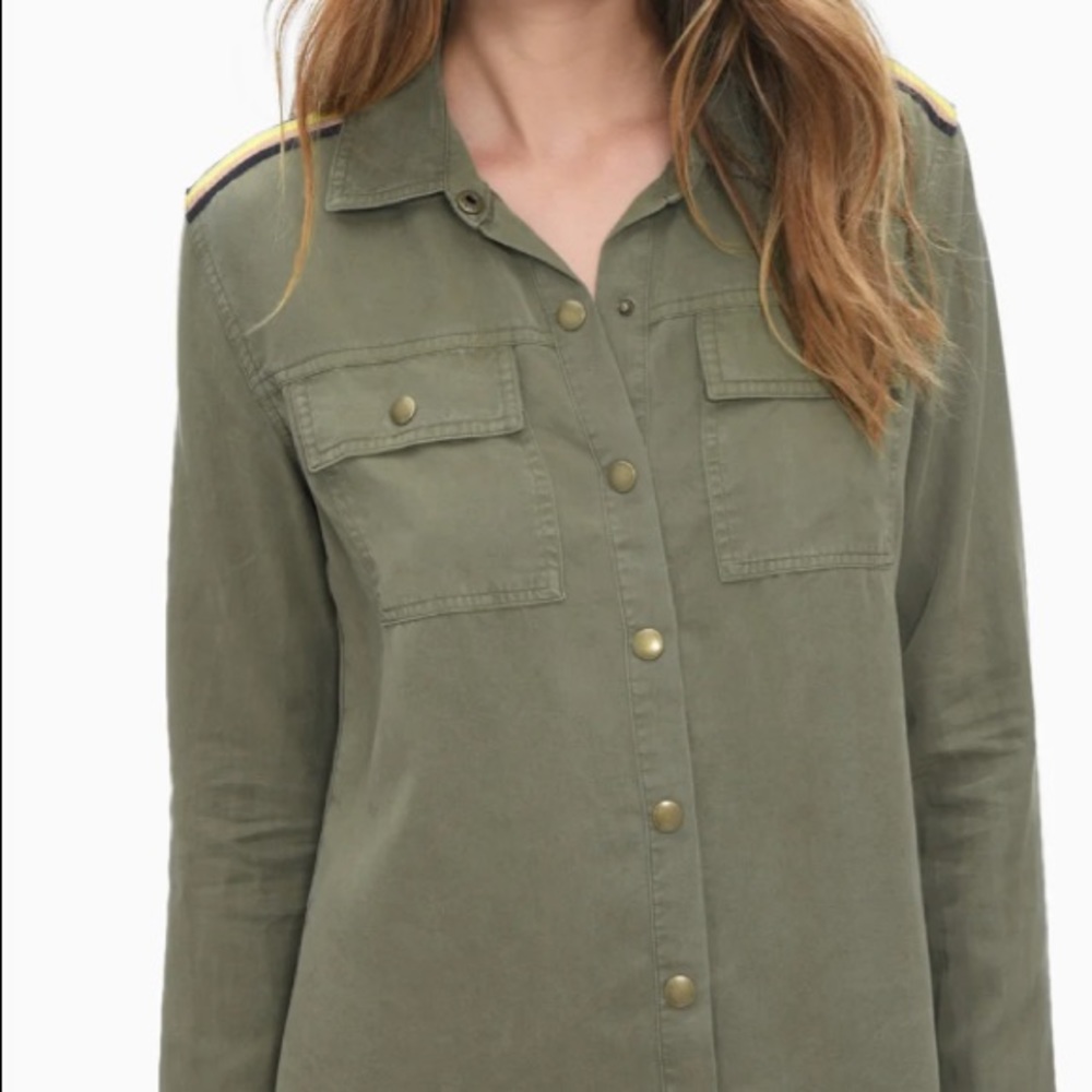 BRAND NEW splendid Military Button Down Shirt